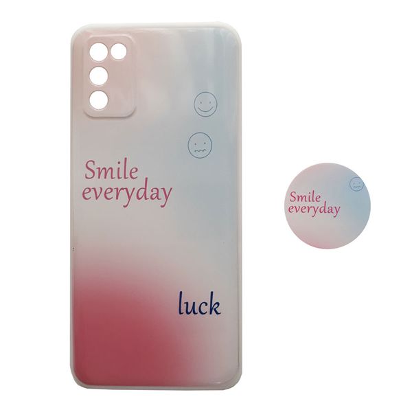 کاور طرح Smile Everyday کد S8953 مناسب برای گوشی موبایل سامسونگ Galaxy A02S / A03S به همراه پایه نگهدارنده
