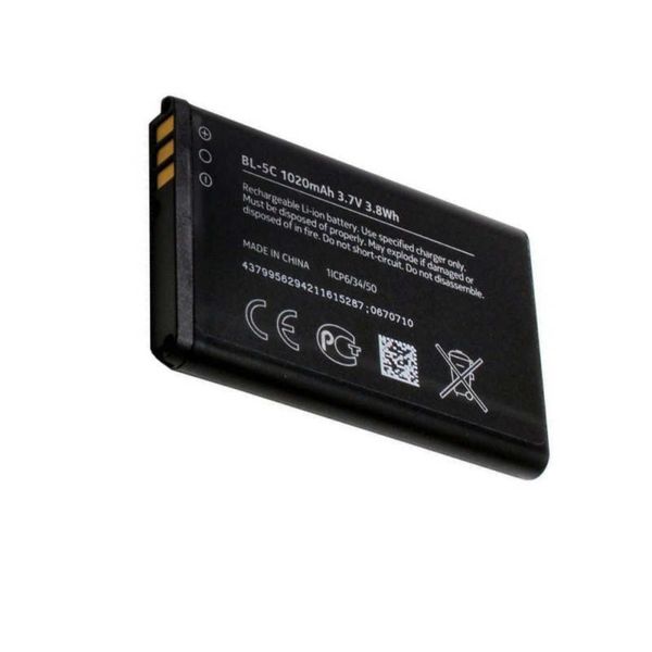 باتری موبایل نوکیا مدل BL-5C ظرفیت 1020 میلی آمپر ساعت مناسب برای گوشی موبایل نوکیا 5C
