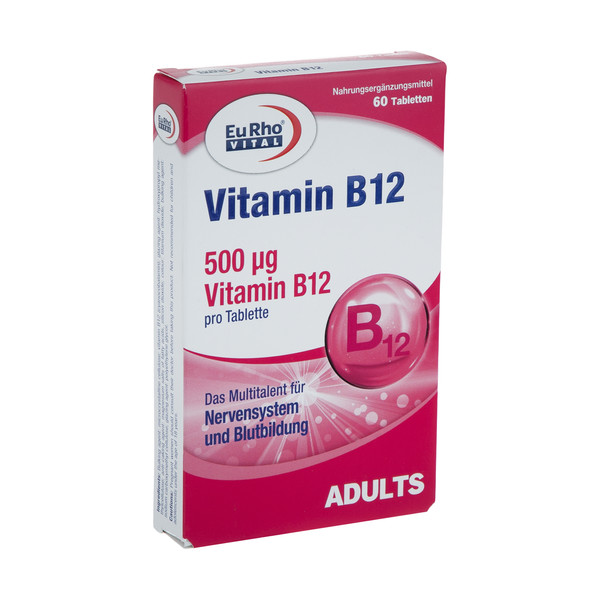 قرص ویتامین B12 یوروویتال بسته 60 عددی