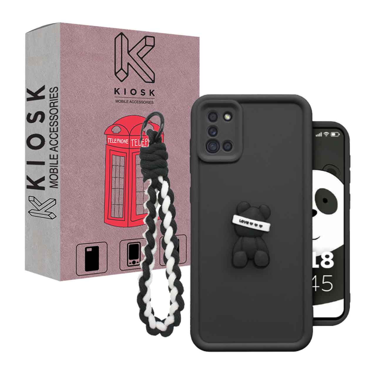 کاور کیوسک مدل KGSOLID-LOVE-1 مناسب برای گوشی موبایل سامسونگ Galaxy A31 به همراه بند آویز