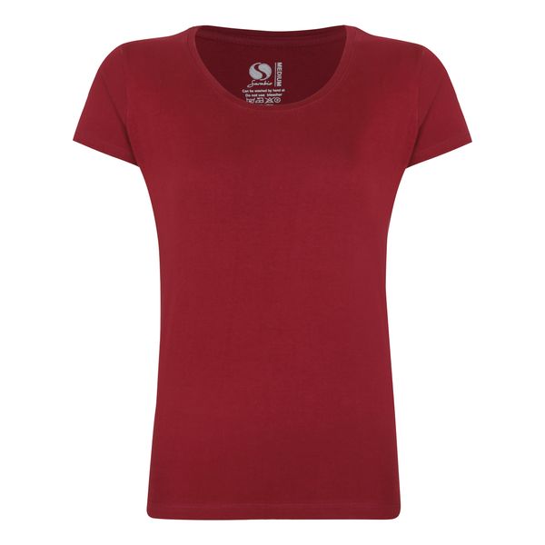 تی شرت آستین کوتاه زنانه سون پون مدل 455 رنگ زرشکی