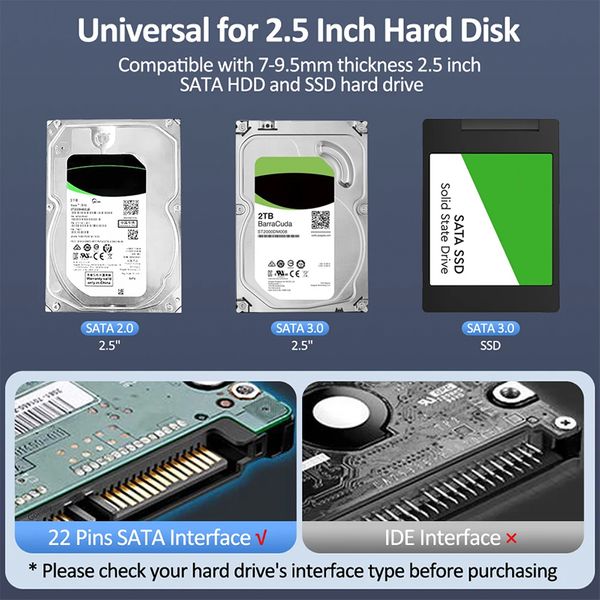 قاب هارد دیسک 2.5 اینچ اکسترنال USB-C مدل US-128