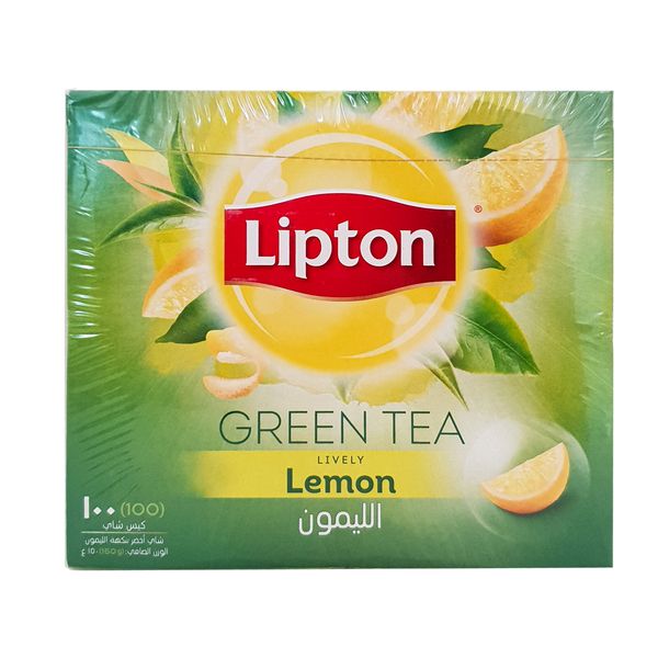 چای سبز کیسه‌ ای لیپتون طعم لیمویی - 100 عددی