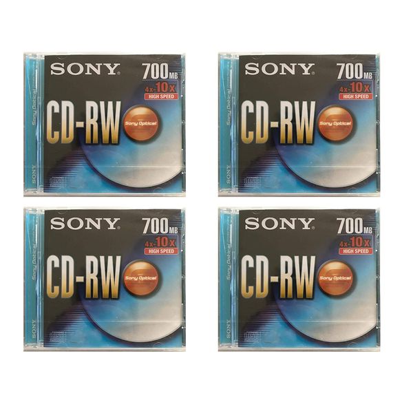 سی دی خام سونی مدل CD-RW بسته 4 عددی