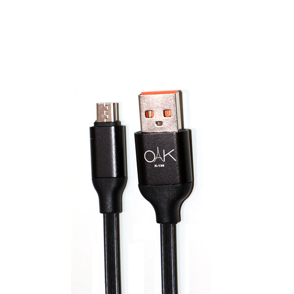 کابل تبدیل USB به microUSB اوآک مدل K-139 طول 1 متر