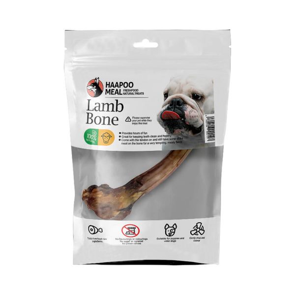 تشویقی سگ هاپومیل مدل قلم بره کد Lamb Bone L وزن 200 گرم