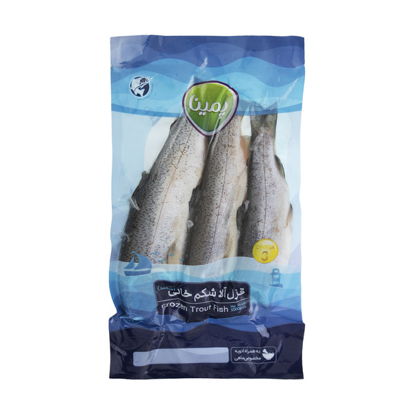 ماهی قزل آلا شکم خالی منجمد پمینا - 1 کیلوگرم 