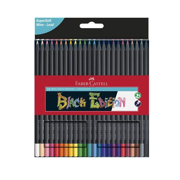 مداد رنگی 24 رنگ فابر کاستل مدل Black Edition