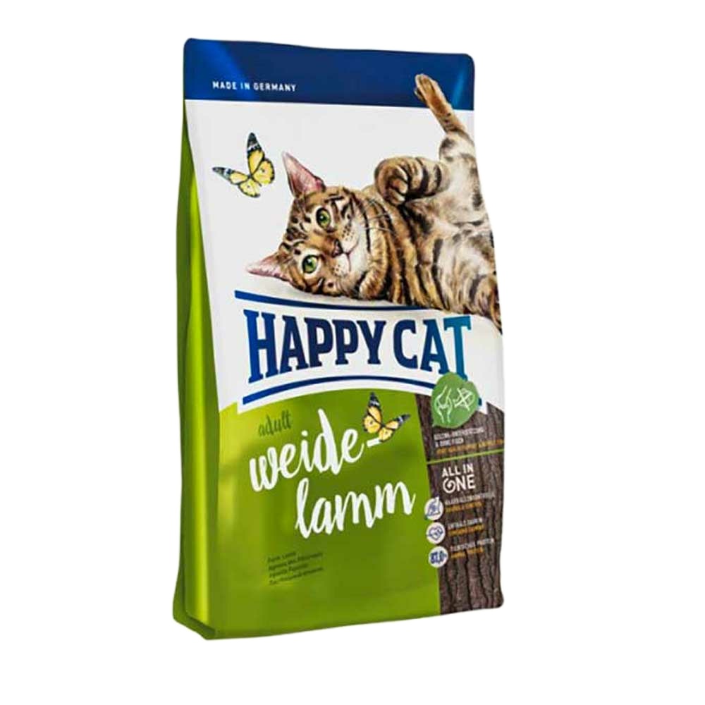 غذای خشک گربه هپی کت مدل Weide Lamm وزن 1.4کیلوگرم