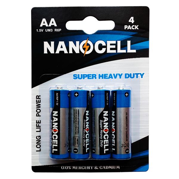 باتری قلمی نانوسل مدل Super-Heavy-Duty بسته چهار عددی