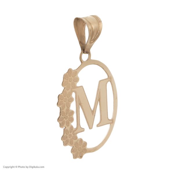 آویز گردنبند طلا 18 عیار زنانه مایا ماهک مدل MM1179 طرح حرف لاتین M