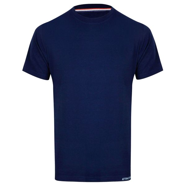 تی شرت آستین کوتاه مردانه کانتکس مدل نخ پنبه کد 249010514  رنگ سرمه ای