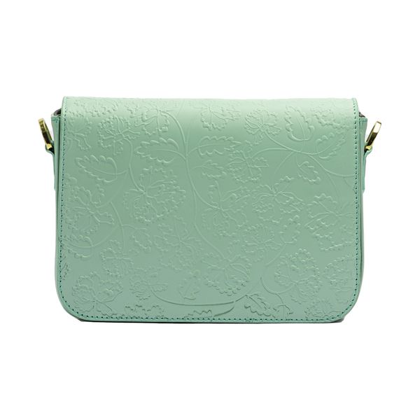 کیف دوشی زنانه اوال مدل 101 طرح گل رنگ سبز