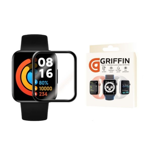 محافظ صفحه نمایش گریفین مدل full مناسب برای ساعت هوشمند شیائومی  Redmi watch 2 lite / mi watch 2 lite 