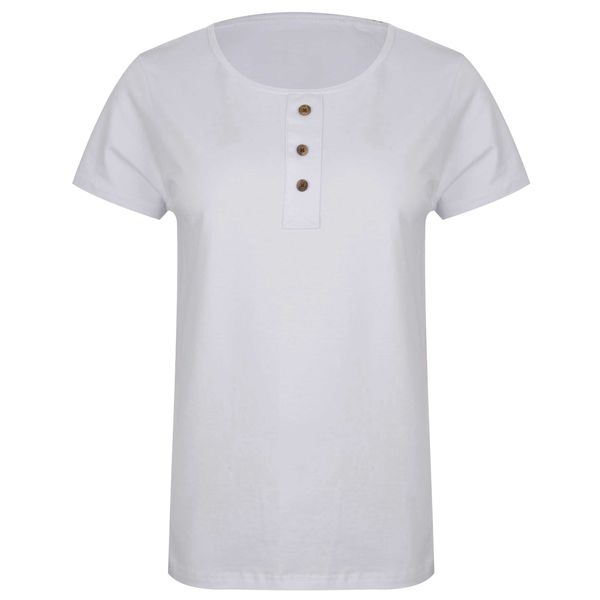 تی شرت آستین کوتاه زنانه کانتکس مدل 249010701 نخ پنبه رنگ سفید