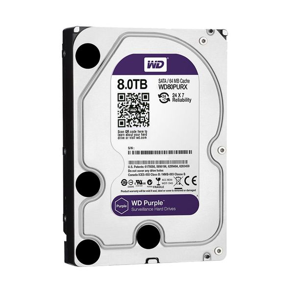   هارد دیسک اینترنال وسترن دیجیتال مدل WD Purple ظرفیت 8 ترابایت