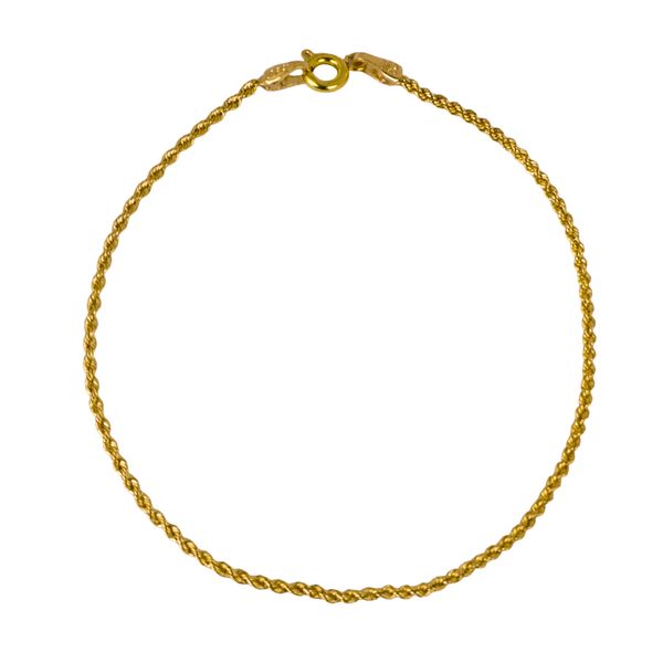 دستبند طلا 18 عیار زنانه گالری رحمانی مدل طنابی کد 02