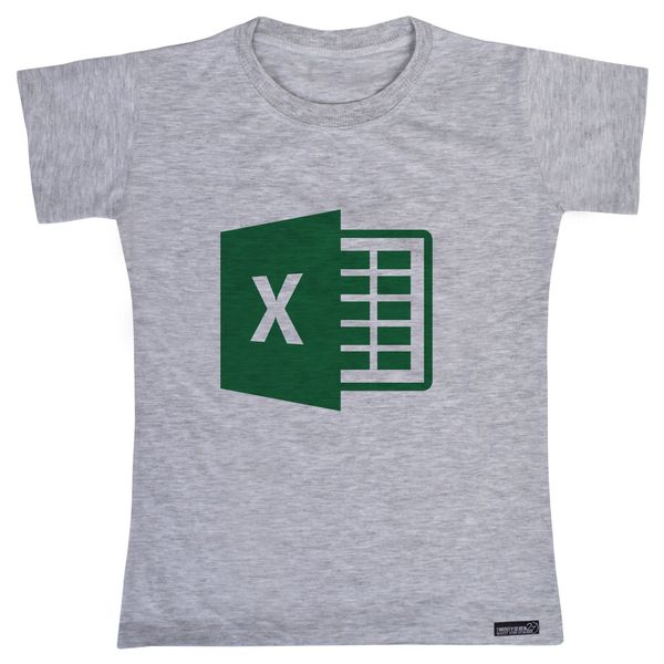 تی شرت آستین کوتاه دخترانه 27 مدل Microsoft Excel کد MH913