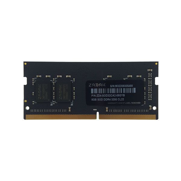 رم لپ تاپ DDR4 تک کاناله 3200 مگاهرتز CL22 زاداک مدل Sodimm ظرفیت 8 گیگابایت