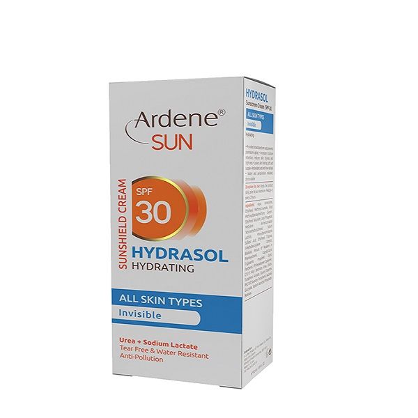 کرم ضد آفتاب بدون رنگ آردن SPF 30 مدل HYDRASOL ‌مناسب انواع پوست حجم 50 میلی‌لیتر