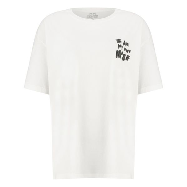 تی شرت آستین کوتاه زنانه سرژه مدل 203472 رنگ سفید