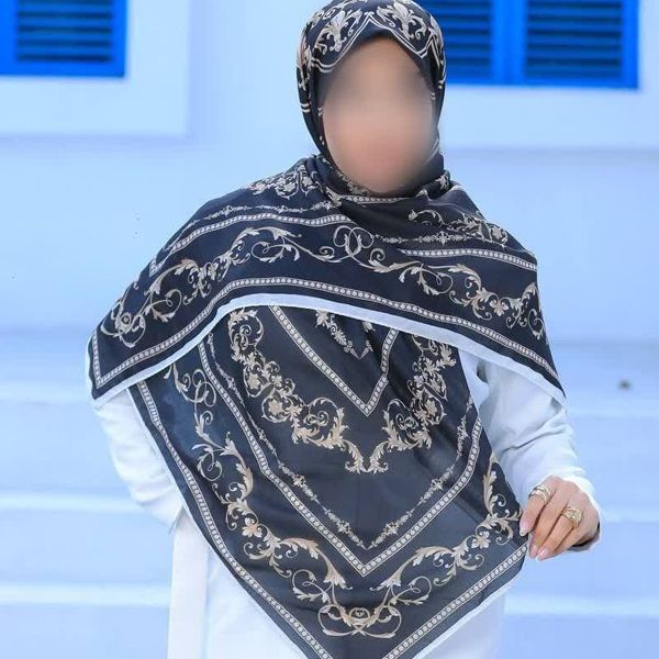 روسری زنانه مدل نخ حریر مجلسی طرح سنتی کد 20