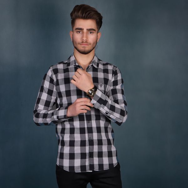 پیراهن آستین بلند مردانه پیکی پوش مدل M02553