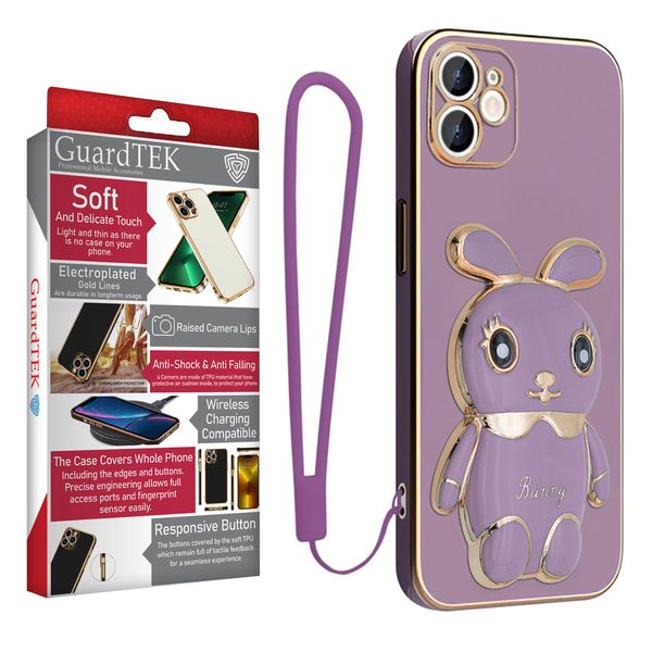 کاور گاردتک اساک مدل Bunny Strap مناسب برای گوشی موبایل اپل iPhone 11 به همراه بند