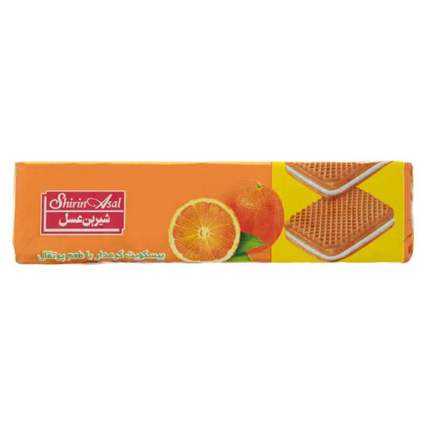 بیسکویت کرمدار پرتقال شیرین عسل - 120 گرم بسته 20 عددی 