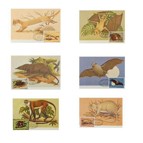 تمبر یادگاری مدل مهر روز گونه های در حال انقراض مجموعه 6 عددی 