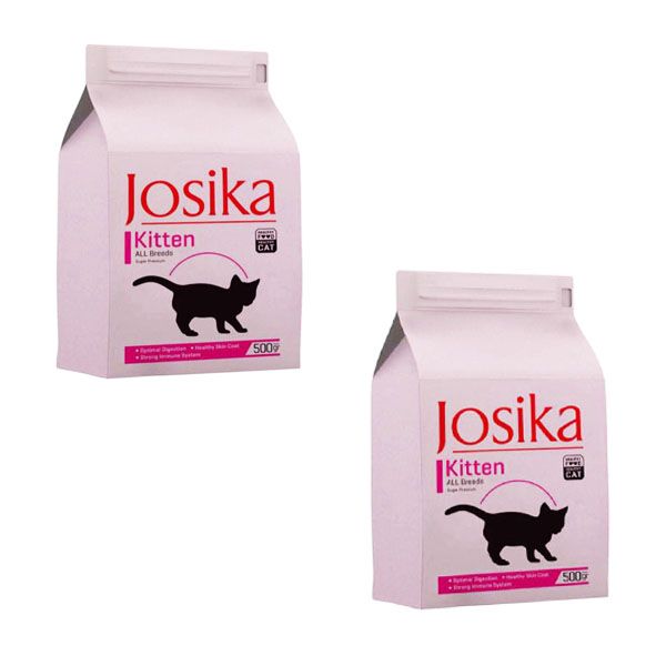 غذای خشک گربه ژوسیکا مدل kitten وزن 500 گرم بسته دوعددی
