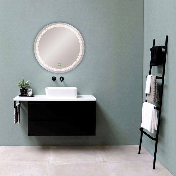 آینه سرویس بهداشتی گلسموند مدل دایره هوشمند ضد بخار کد CLW-SM