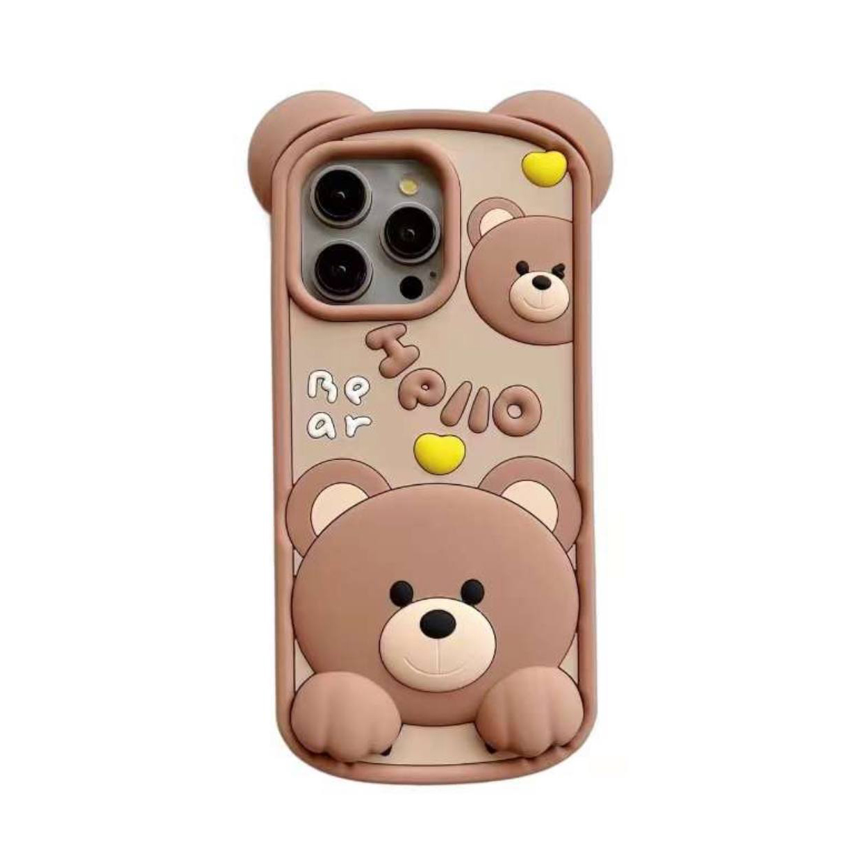 کاور مدل سلیکونی طرح Hello Bear مناسب برای گوشی موبایل اپل iPhone 13 Pro