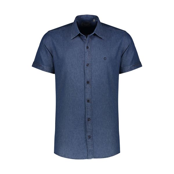 پیراهن آستین کوتاه مردانه دیورسو مدل ساده رنگ آبی