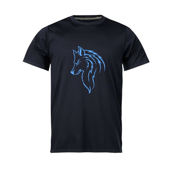 تی شرت آستین کوتاه مردانه مدل Wolf کد NC1_0396 رنگ مشکی