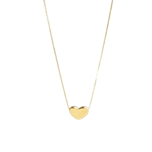 گردنبند طلا 18 عیار زنانه طلا و جواهر درریس مدل قلب سالوینیا