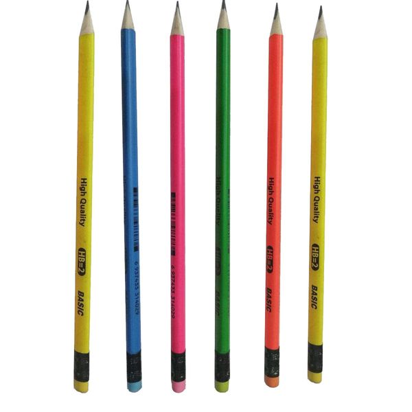 مداد مشکی بیسیک مدل b-2020 بسته ۶ عددی