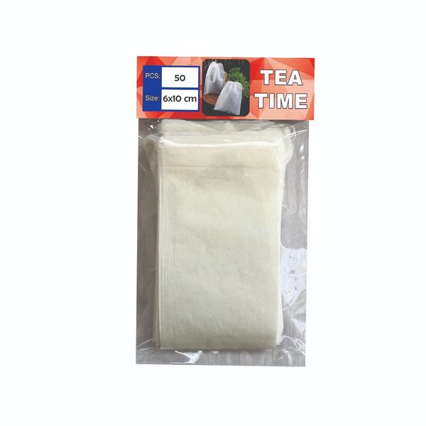 فیلتر چای مدل نخ دار کاغذی Medium  بسته 50 عددی