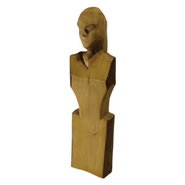 مجسمه منبت کاری مدل تندیس طرح دختر سرخپوست کد 22