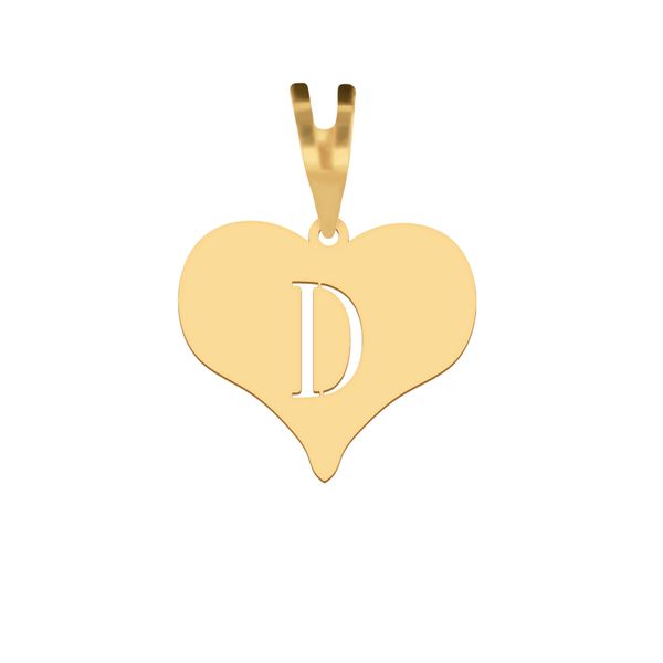 آویز گردنبند طلا 18 عیار زنانه شمیم گلد گالری مدل قلب طرح D MT78