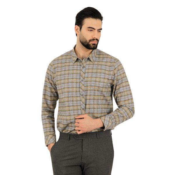پیراهن آستین بلند مردانه پاتن جامه مدل پشمی 102721020232138 