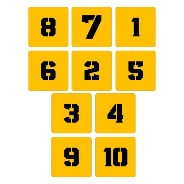 تابلو نشانگر طرح اعداد مجموعه 10 عددی 