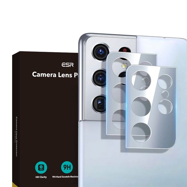 محافظ لنز دوربین ای اِس آر مدل CLP40101 مناسب برای گوشی موبایل سامسونگ Galaxy S21 Ultra بسته 2 عددی