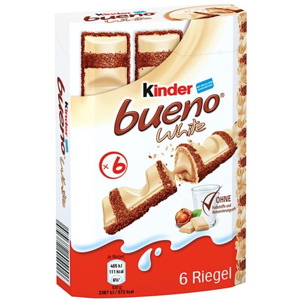شکلات بوینو با روکش شکلات سفید کیندر بسته 6 عددی