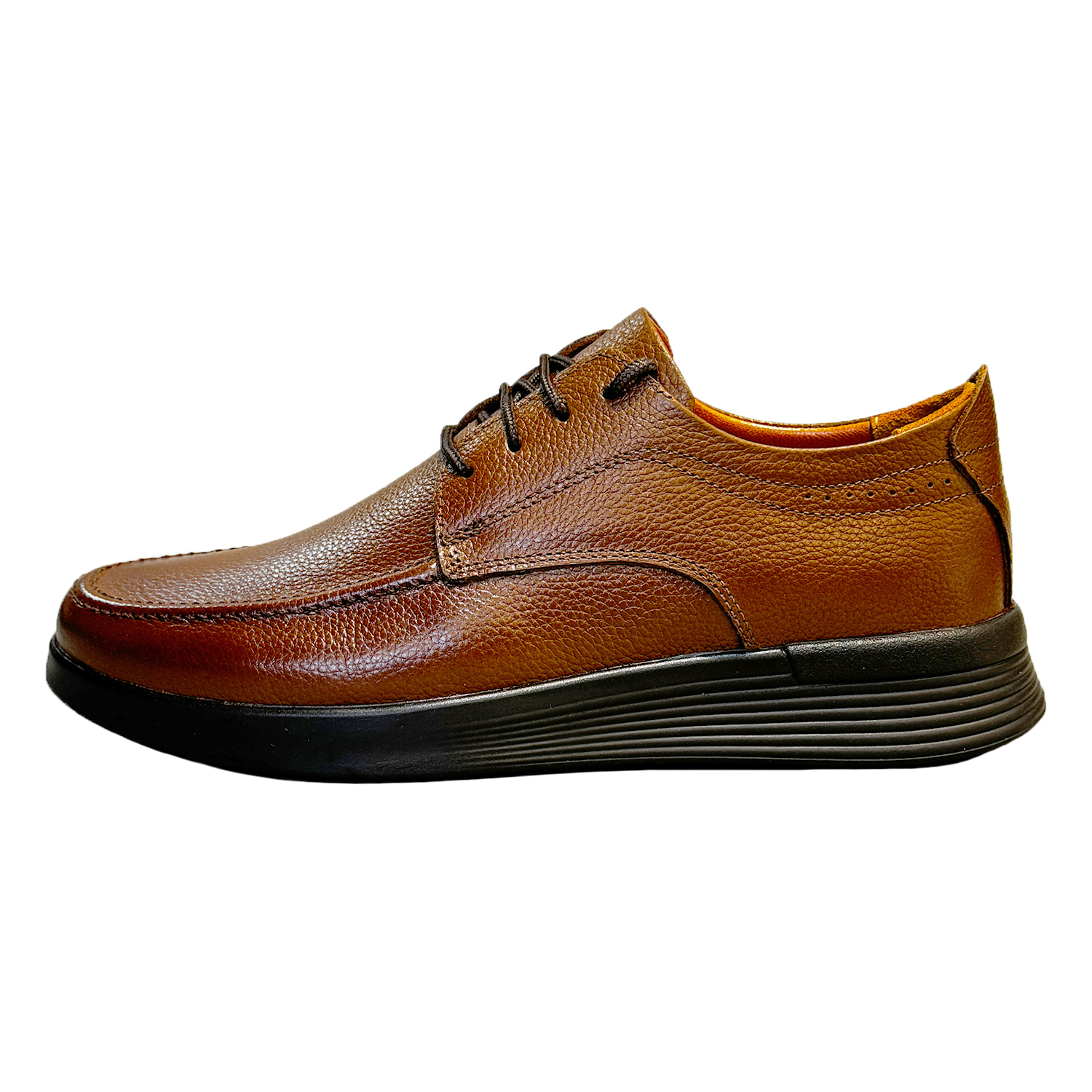 کفش روزمره مردانه مدل چرم طبیعی کد 00219 رنگ عسلی