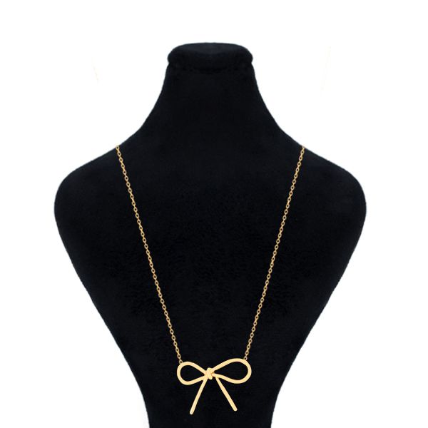 گردنبند طلا 18 عیار زنانه ماوی گالری مدل پاپیون ساده