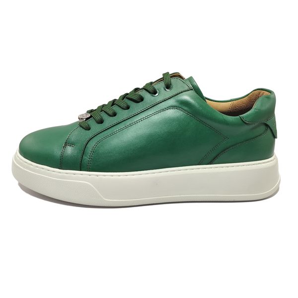 کفش روزمره مردانه کرمانی مدل چرم دستدوز طبیعی کد 510 رنگ سبز