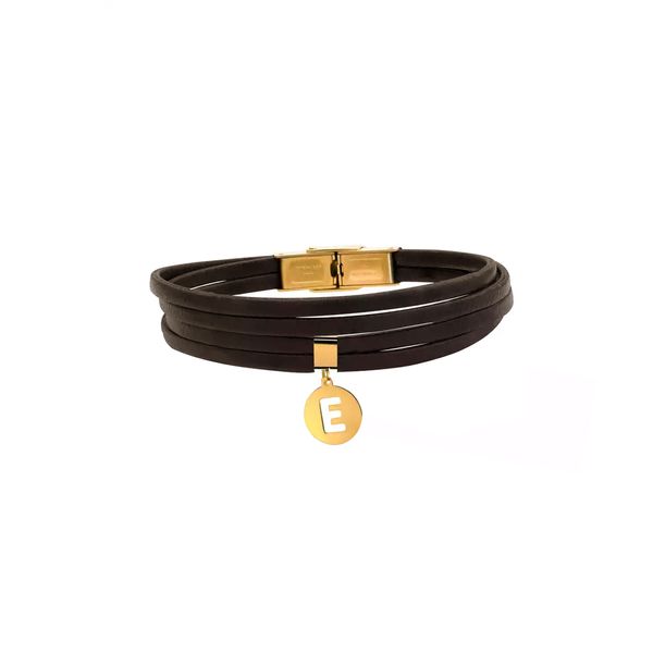دستبند طلا 18 عیار زنانه روبی آرت گالری مدل حروف E-3