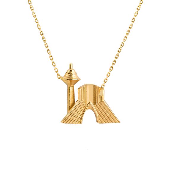 گردنبند طلا 18 عیار زنانه کاکامی مدل برج آزادی و میلاد 171