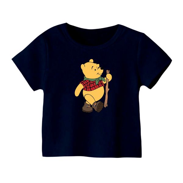 تی شرت آستین کوتاه بچگانه مدل پو کد ۲۷ رنگ سورمه ای